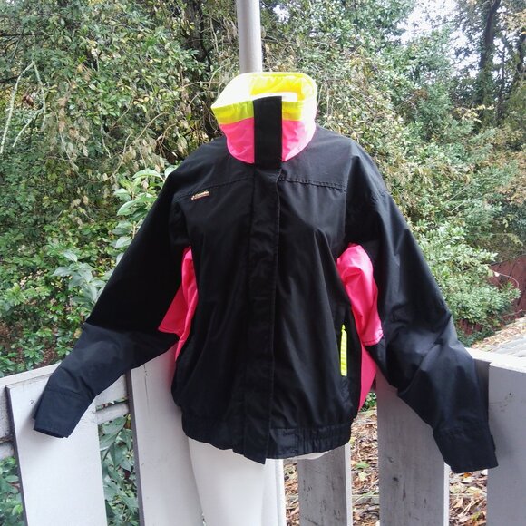 Vintage 90s Columbia Bugaboo Zip Up Neon Nylon Granola Girl Gorpcore Jacket - Picture 2 of 12